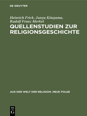 cover image of Quellenstudien zur Religionsgeschichte